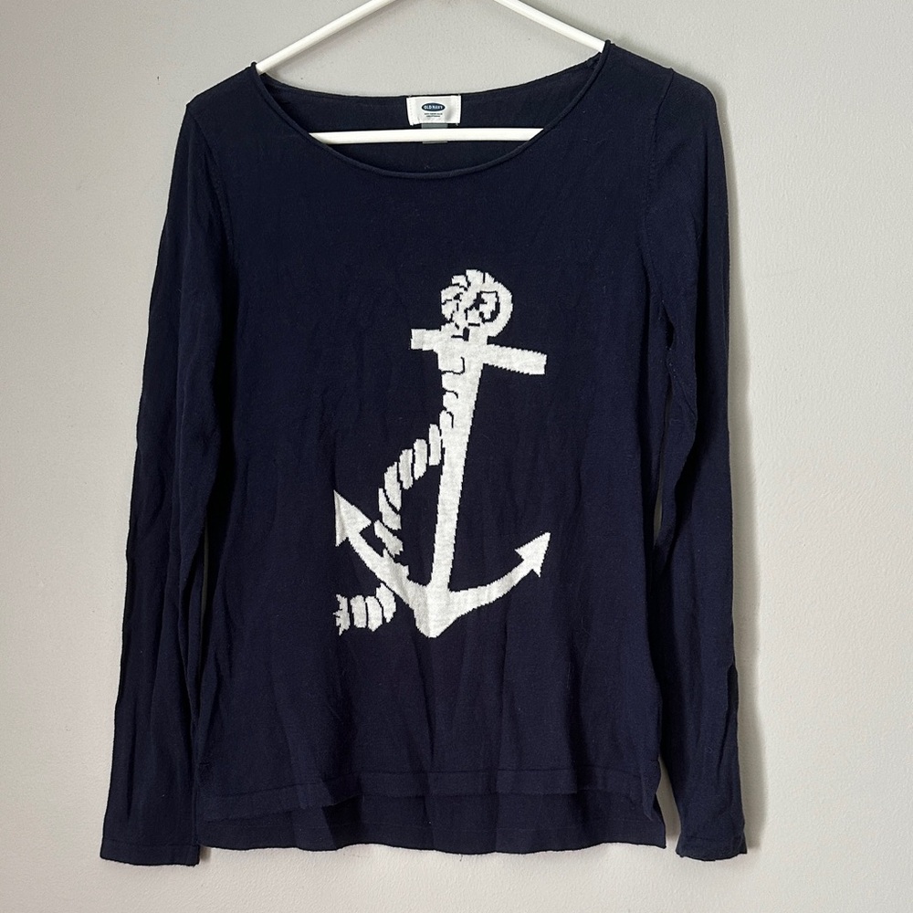 Old Navy Cotton 100% Women’s Sweater Anchor Size M